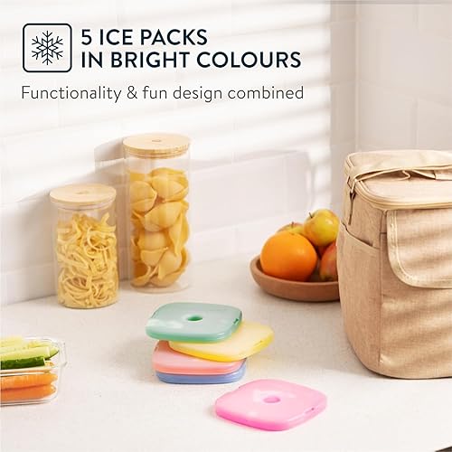 Miniatura 2 de 5 paquetes de hielo para caja de almuerzo ¡Refrigeradores finos para mantener su almuerzo frío, fresco y crocante! (Ajuste fino)