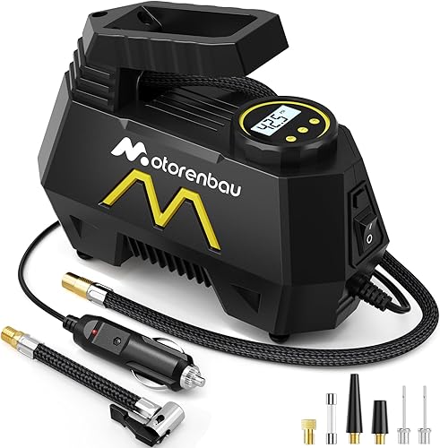 Inflador de neumáticos, compresor de aire portátil, bomba de aire para neumáticos de automóvil, cable de 9.84 pies, bomba automática de 12 V CC con