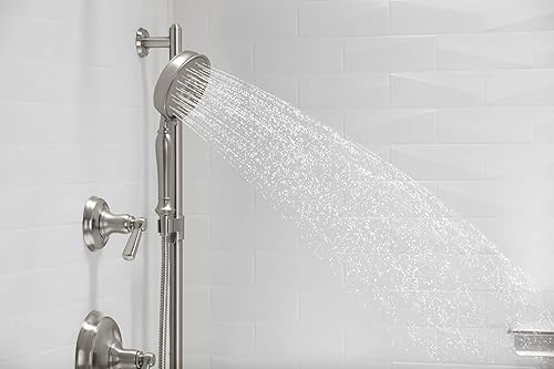 Miniatura 10 de KOHLER 22163-PB Bancroft - Ducha de mano multifunción con 3 ajustes de pulverización, 2.5 GPM, latón pulido vibrante