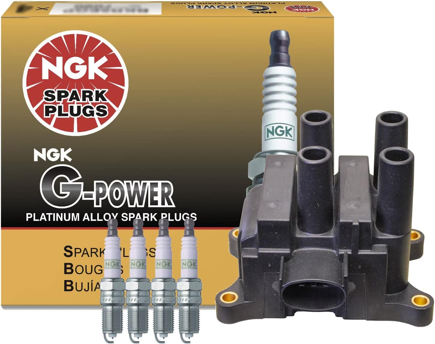 Denso COP Direct Ignition Coil NGK 4 G-Power Spark Plugs Kit For Ford Ranger Mazda 6 2.3 Naturally Aspirated GAS