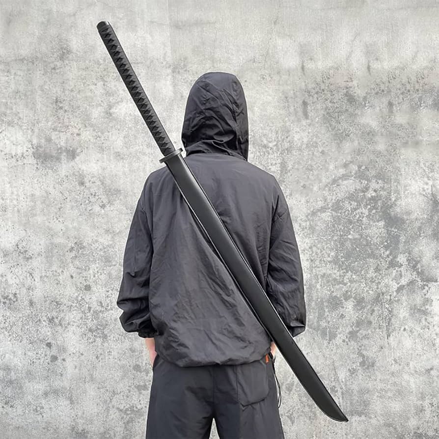 模造刀　模擬刀　大太刀　全長約140cm刃渡約92cm 重さ約800g 楽天市場】模造刀 太刀 陣太刀 黒呂塗り鞘 極上研磨刀身 大刀