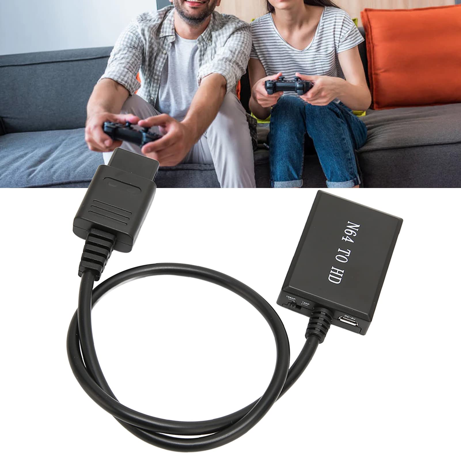 Bewinner N64 to HDMI Converter Adapter, 1080P 720P HDMI Link Cable for N64 for SNES Support PAL NTSC Modes - Image 4