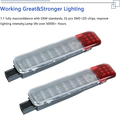 Miniatura 6 de Panel de luz LED para puertas interiores, luces de cortesía compatibles con Chevy Silverado GMC CK, Sierra 1500 2500 3500, Suburban, Avalanche,