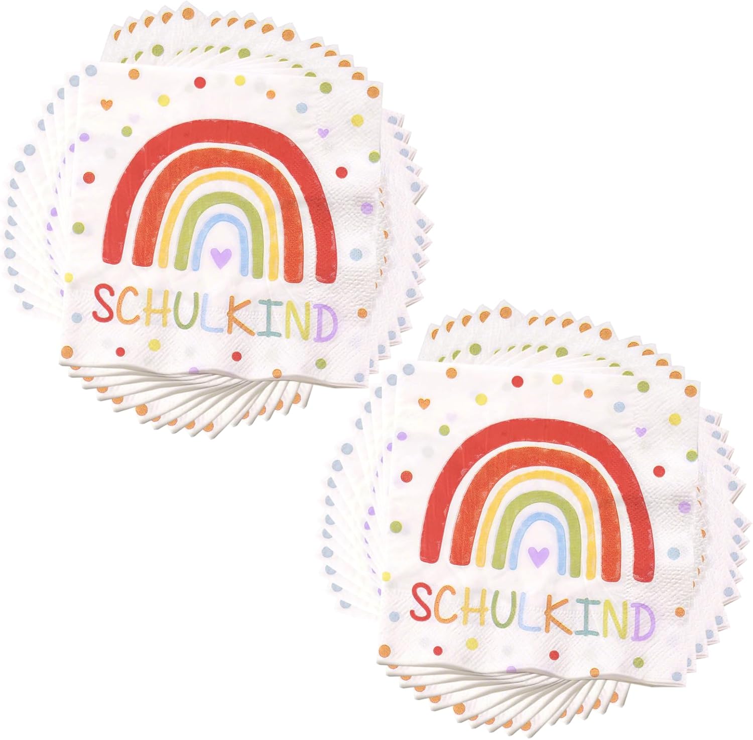 40 servilletas arco iris decoración de mesa para niños escolares comienzo escolar decoración para niñas jóvenes Rainbow cumpleaños infantiles servilletas de cumpleaños para escolarización cumpleaños