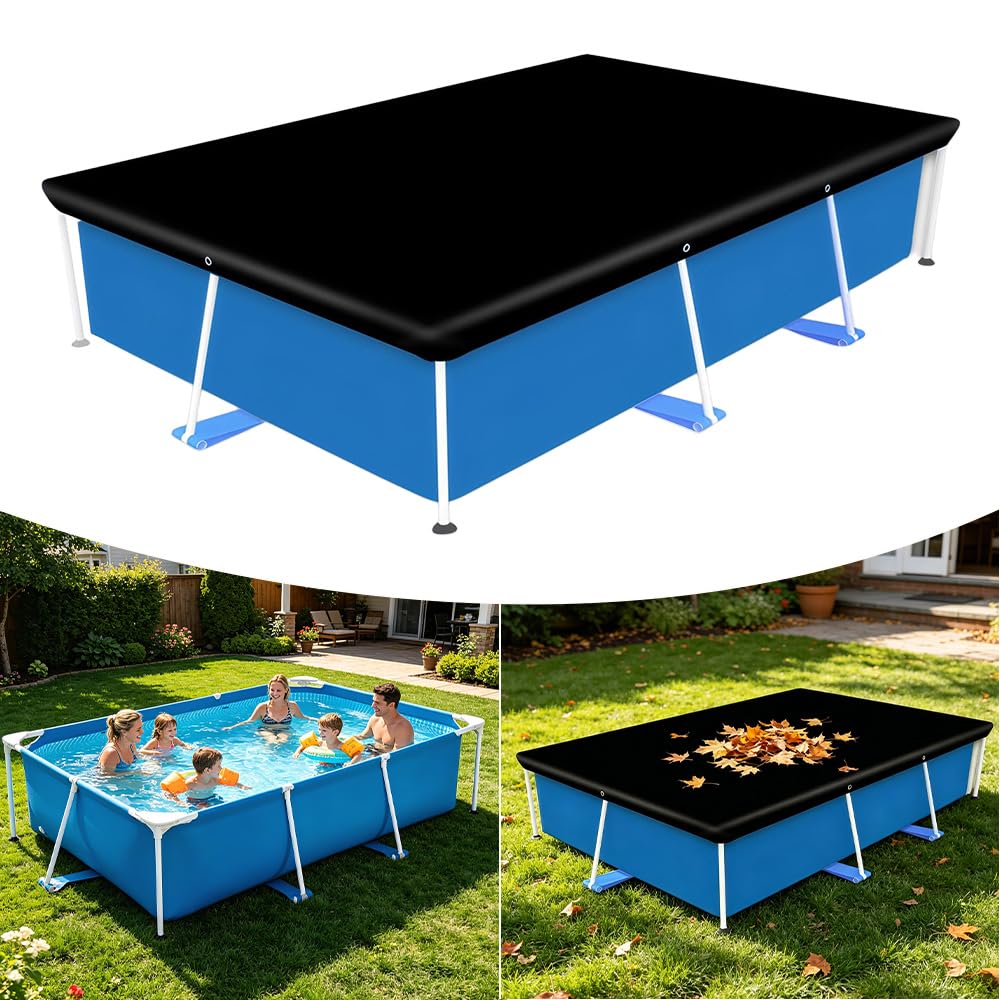 Bâche de piscine rectangulaire 221x150 cm pour bassin hors-sol