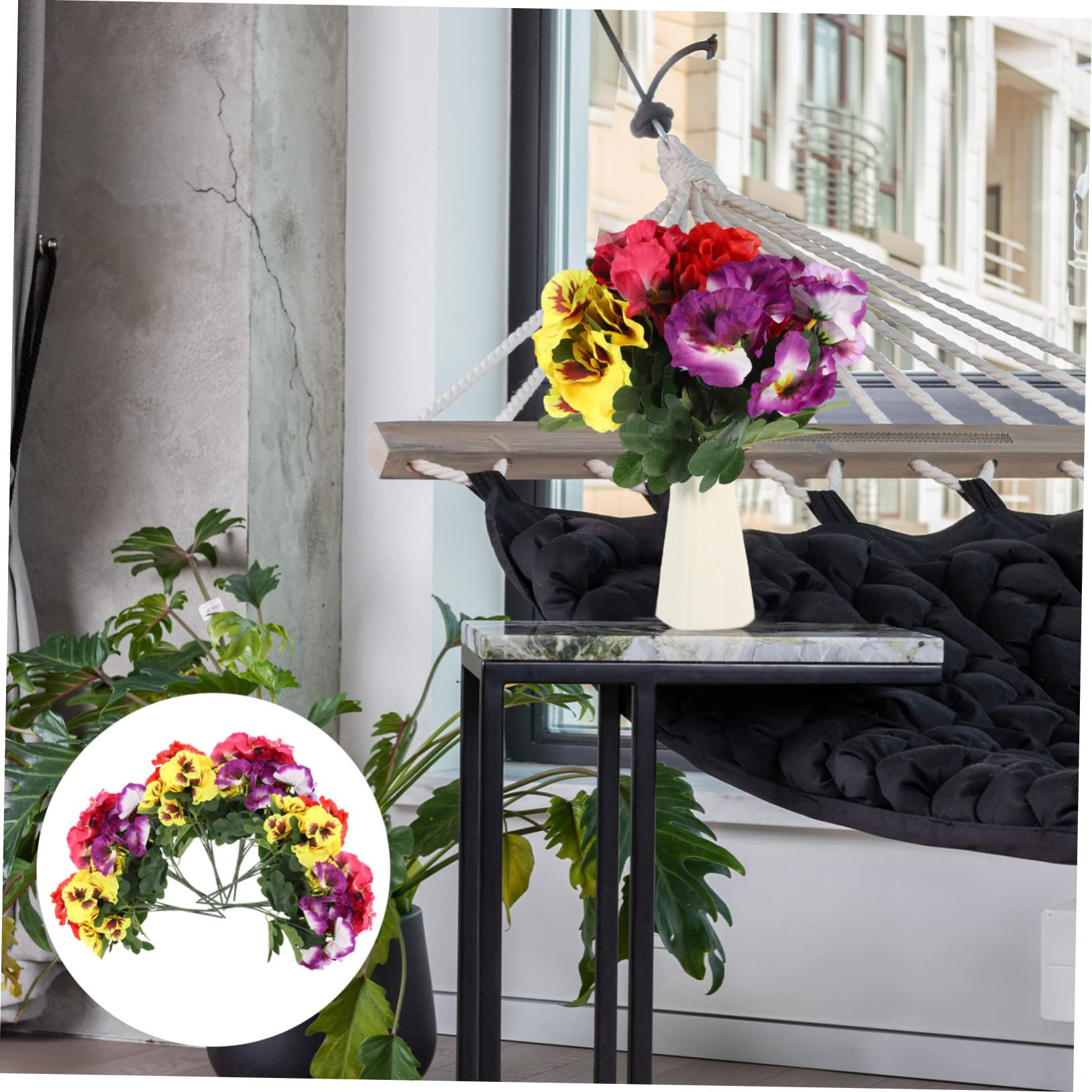 Amosfun Künstliche Pflanzen 12 Stück aus Kunststoff und Seidenstoff Realistische Blumensträuße für Wohnraumdekoration und Vasen Langanhaltender Künstlicher Blumenschmuck für Zuhause