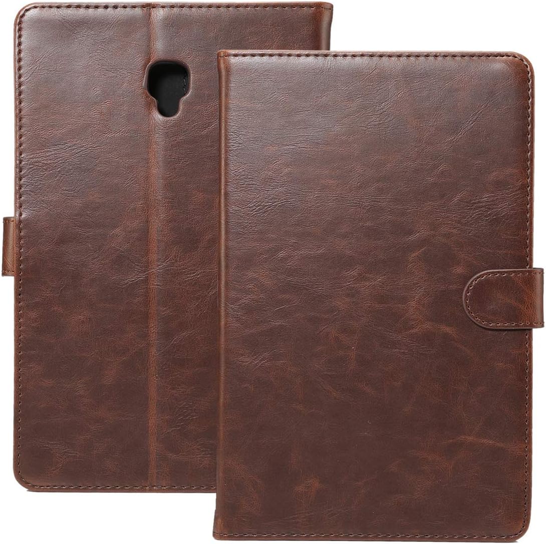 Galaxy Tab A 8.0 Case 2017, EAGKORD Smart Flip PU Leather Case Stand Holder Protective Cover with Card Pocket for Samsung Galaxy Tab A 8.0 2017 Model (SM-T380/SM-T385) - Dark Brown