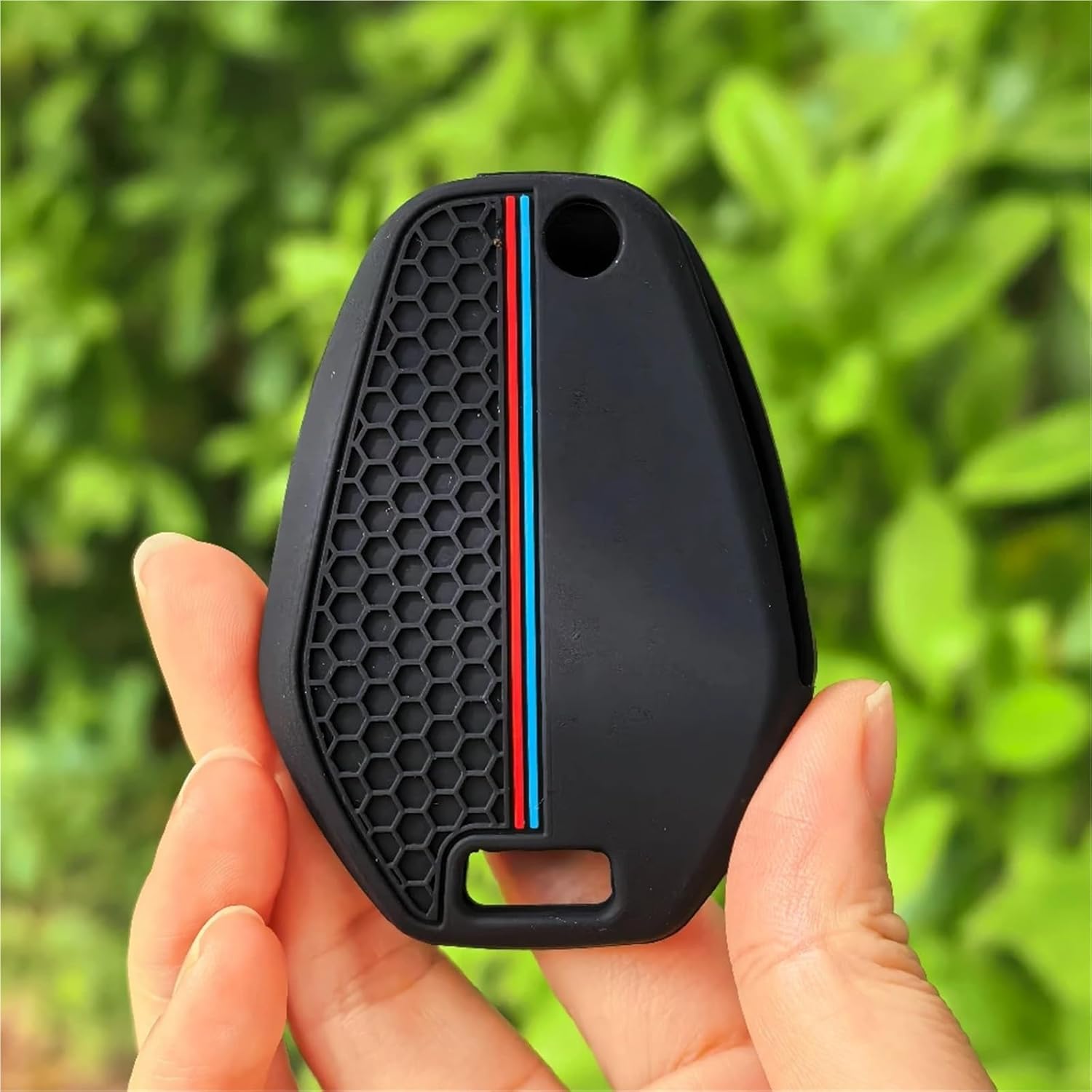 Motorcycle Key Case Compatible for BMW R1300GS R1300 R 1300 Big GS 1300GS 2025 R1250GS R1250 ADV Adventure Bike Accessories Cover Shell Fob(Blue with Red Line)