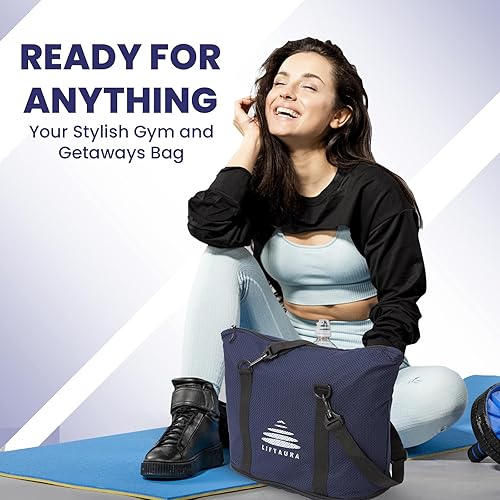 Miniatura 6 de LiftAura Air-Mesh Tote Bag - Lightweight, Washable & Versatile Beach, Gym, Travel, Yoga and Weekender Bag