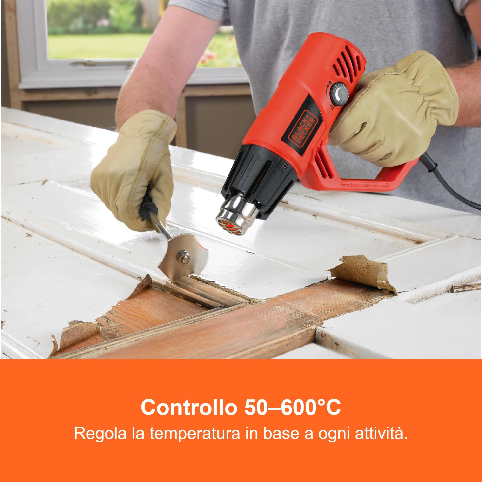 BLACK+DECKER Pistola termica da 2000W con controllo variabile della temperatura, KX2001-QS