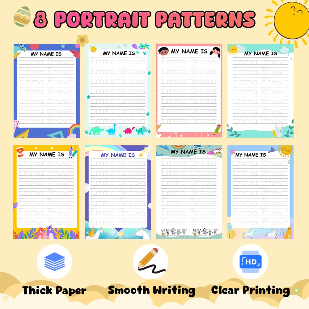 Custom Name Writing Practice Book Personalized Name Tracing for Kids Ages 4-6 Handwriting Practice Book Preschool & Kindergarten Learning Aid