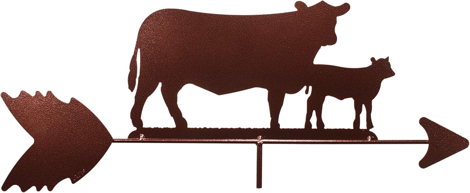 SWEN Products Cow and Calf Weathervane (Roof Mount Included)