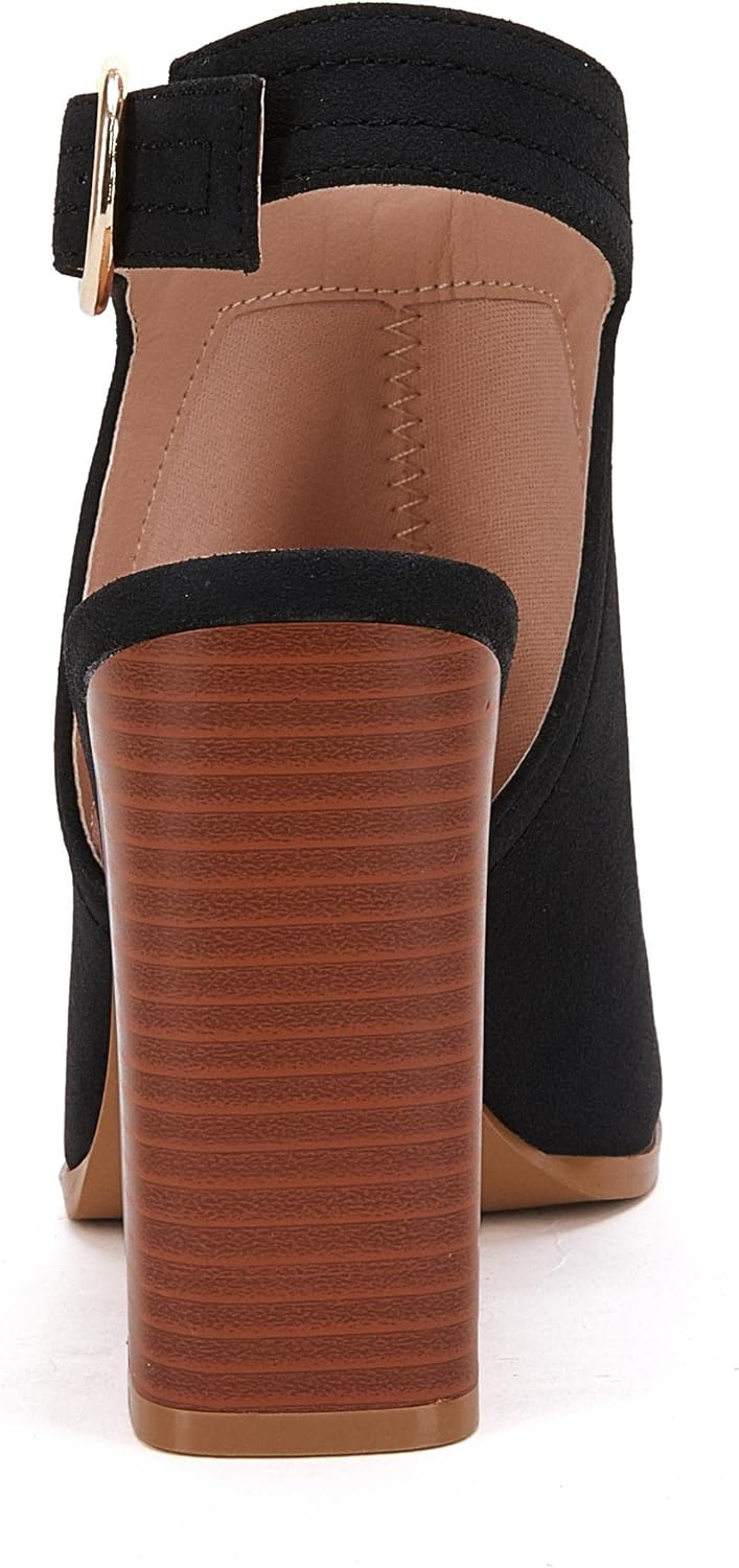 Ermonn Women‘s Cutout Peep Toe Stacked Heeled Sandals Ankle Strap Buckle Booties - Image 5