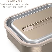 Vista 6 de Bentgo MicroSteel - Lonchera a prueba de fugas, apta para microondas, horno, recipiente estilo bento, con divisor extraíble, tapa hermética, diseño
