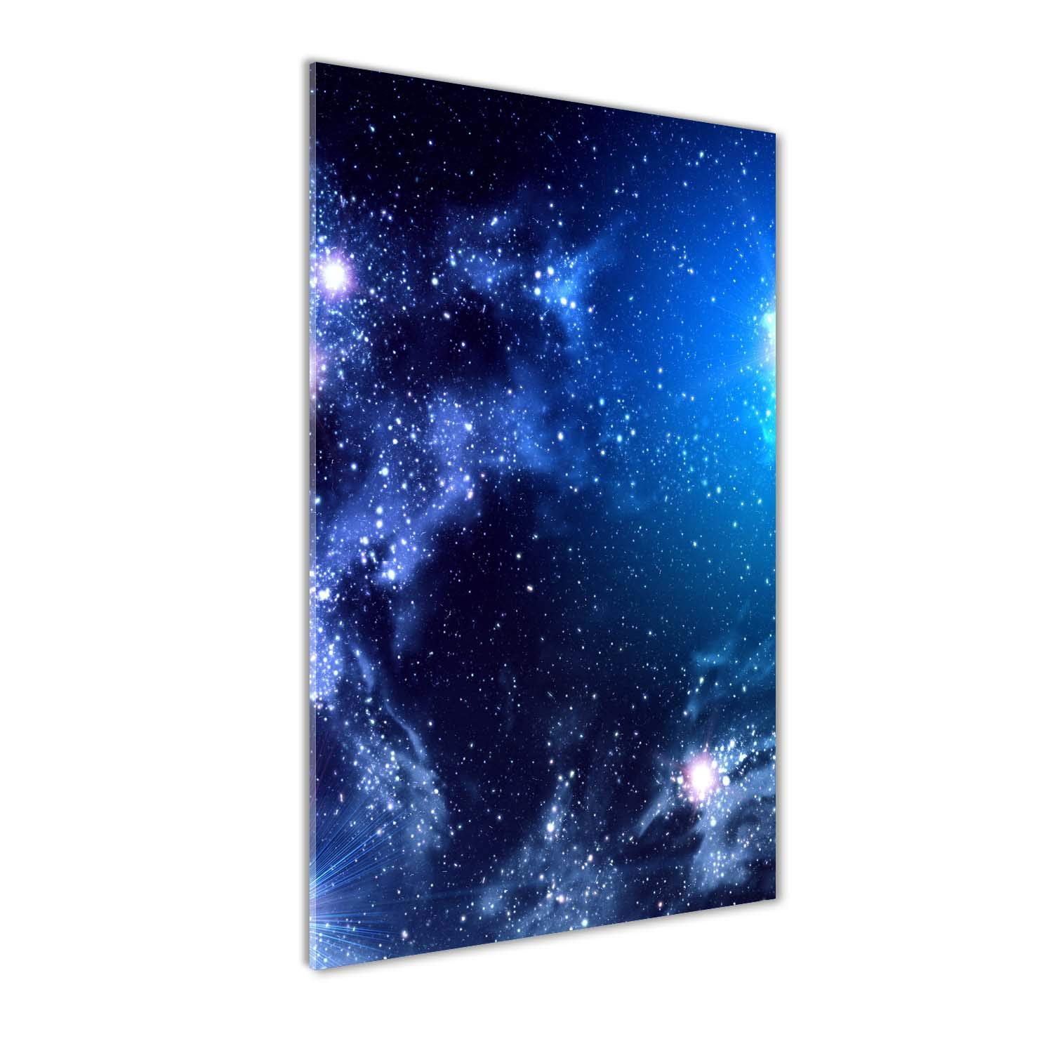 Impression sur verre 60x120 cm Tulup | Tableau panoramique cosmos bleu pour salon