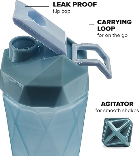 Miniatura 2 de Botella mezcladora clásica de 28 onzas  Botella mezcladora de proteínas con agitador de diamante  Taza agitadora con asa de transporte y apta para