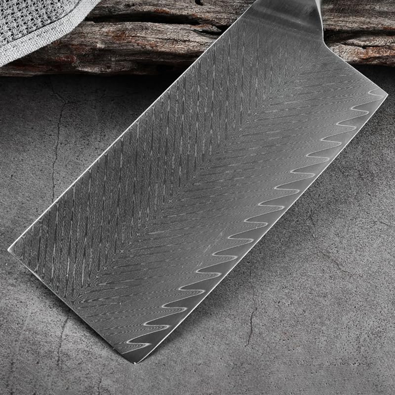 Meat Cleaver,Cleaver Knife 7 Inch Chinese Chef Knife Wood Handle 67 Layer Damascus 10Cr15MoV Steel Core Blade Sharp Cleaver Slicing Kitchen Knives Cooking Tools (Color : Slicing Knife-B, Size : 7 in