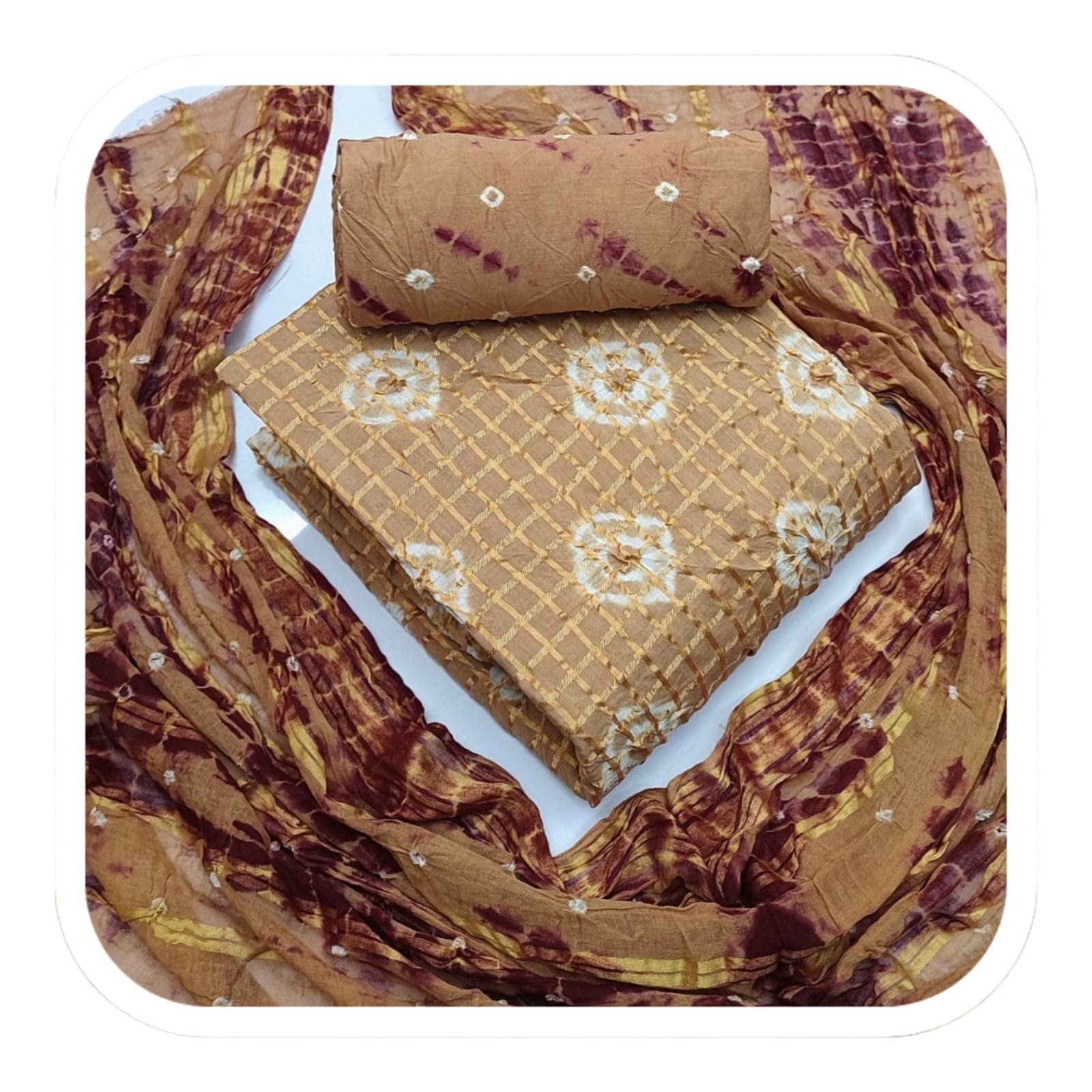 Laxmi Fashion Womens Cotton Unstitched Dress Material_(6A-CB57-TWHG_Free Size)