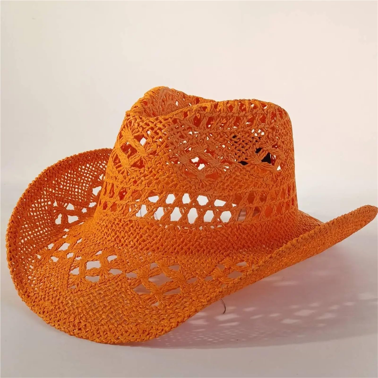 Sombrero de Playa de Paja Sombrero de Paja Vaquero Verano Hecho a Mano | Sombrero tejido for el sol de playa Sombrero occidental vintage for hombre y mujer