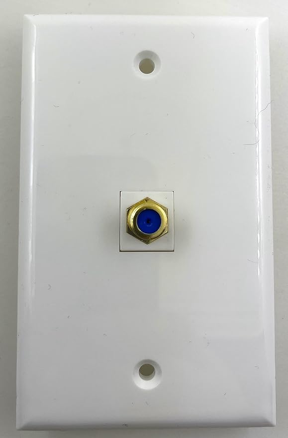 Sancable Coax Wall Plate, Coax Keystone Female to Female TV
