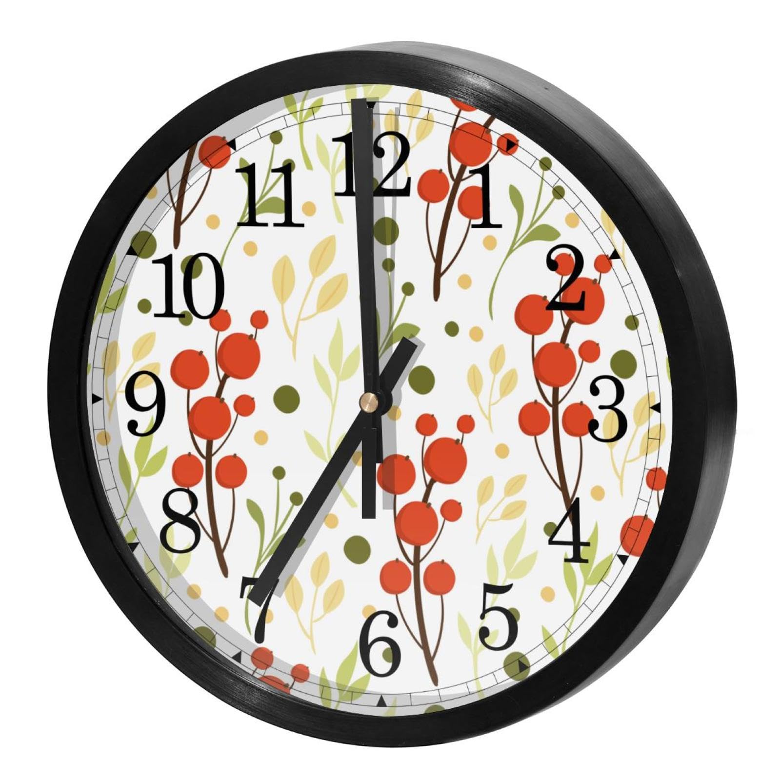 Horloge murale silencieuse à quartz sans tic-tac à piles pour maison et bureau