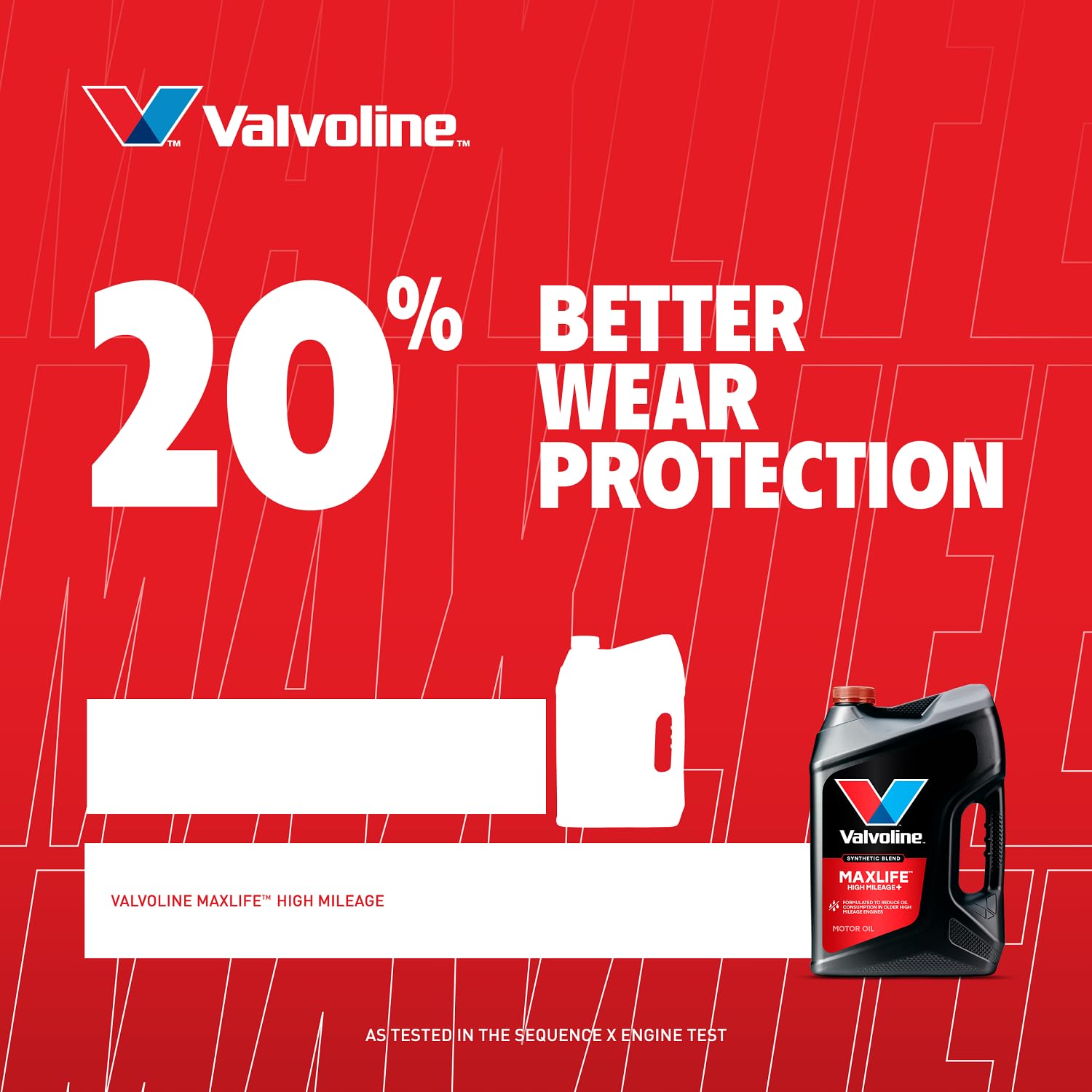 Valvoline High Mileage 150K with MaxLife Plus Technology 5W-20 Motor Oil 1 Quart product thumbnail 7