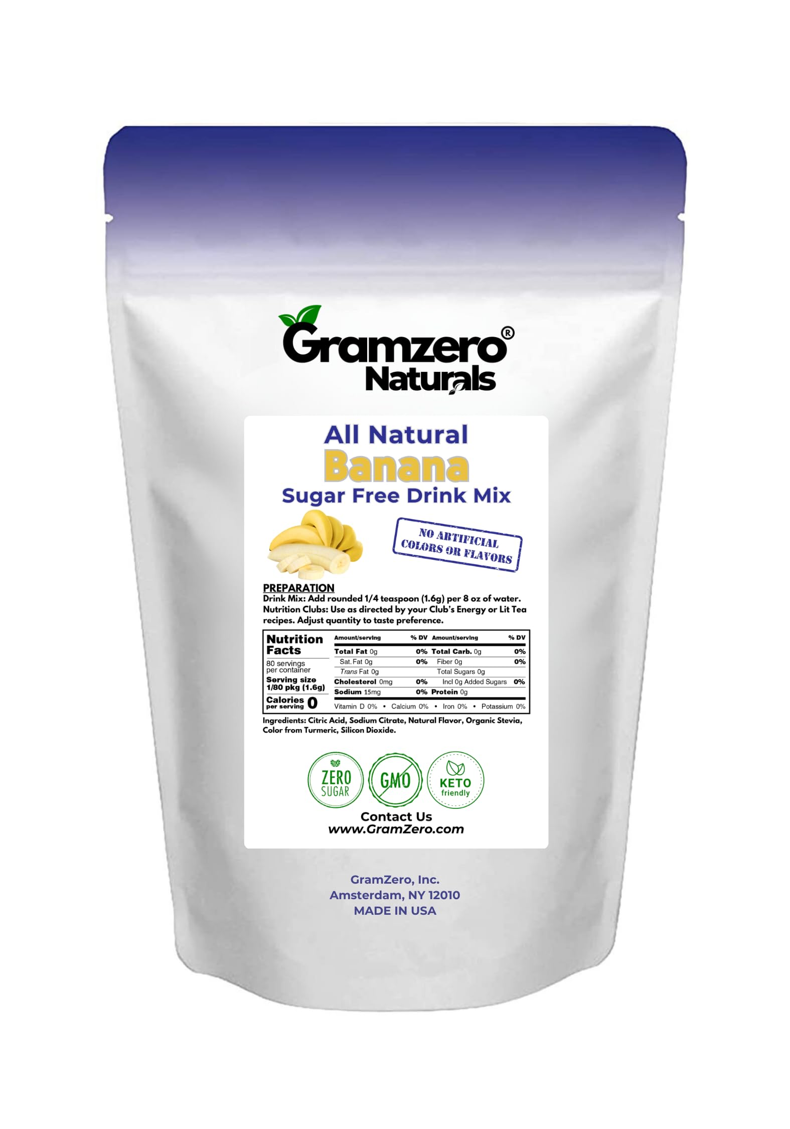 Amazon.com : GramZero All Natural Banana Zero Calorie Sugar Free