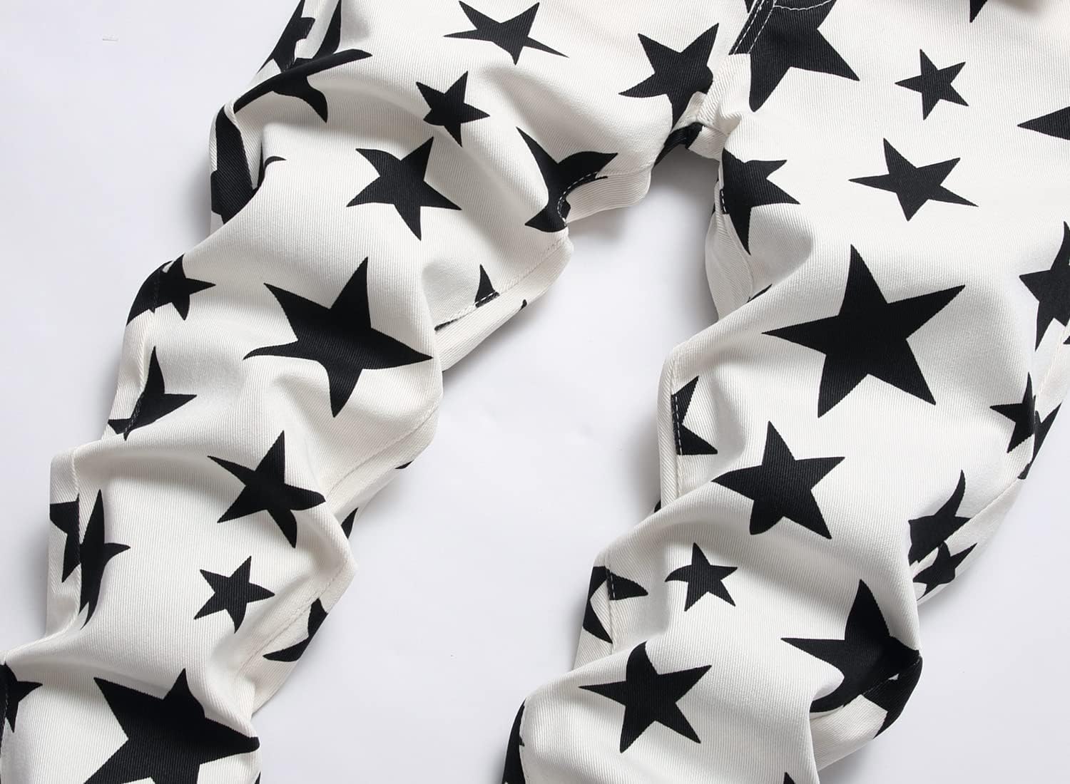 Men's Casual Stylish Straight Slim Fit Jeans Young Hiphop Skinny Denim Pants 38 868 White image 3 of 6 B0D7HFC9YQ