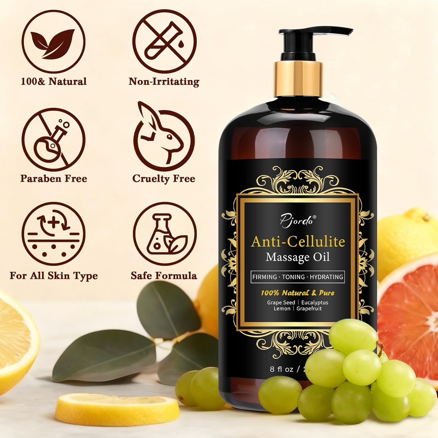 Anti Cellulite Massage Oil with Massager, Collagen and Stem Cell Skin Tightening Oil Natural Cellulite Remover Therapy Oil for Cellulite & Stretch Mark, Valentines Day Gifts for Women Men - Image 8