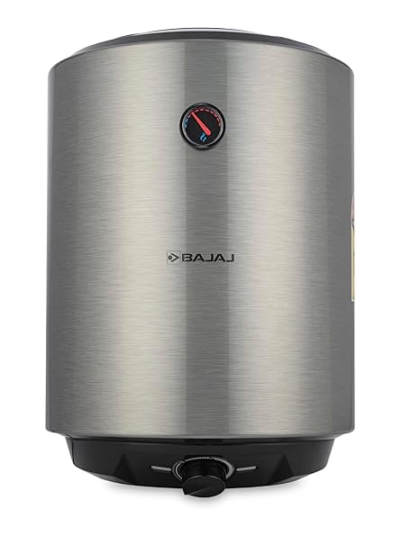 Bajaj Shield Series Reflecta 10 Litre Storage Water Heater For Home | 5-Star Rated Geyser For Bathroom | Withstand 4.5KV Surge Voltage | 10-Yr Tank 6-Yr Element 4-Yr Product Warranty | Steel Finish