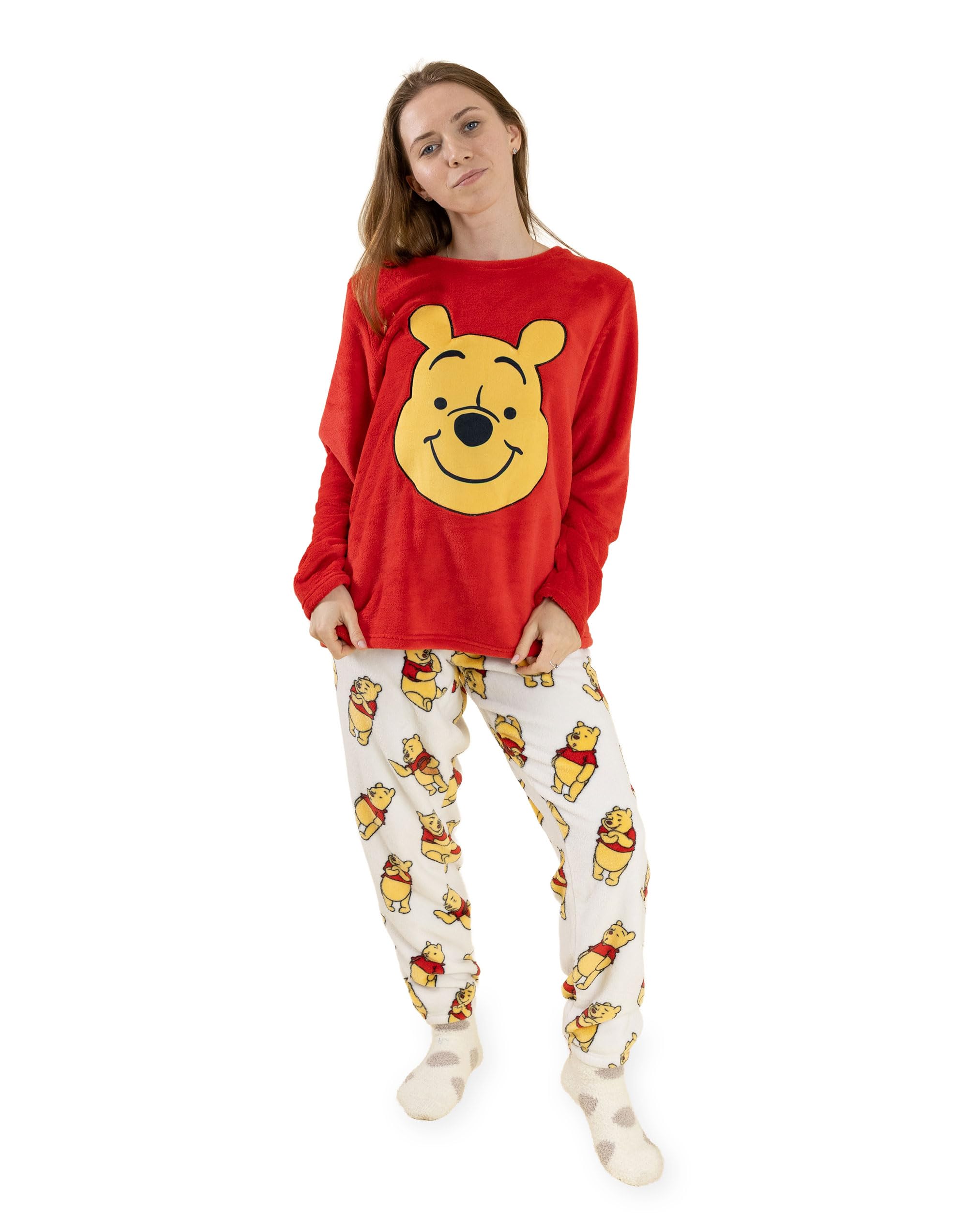 Winnie the Pooh - Women's Pyjama Set - L - Red - Fleece