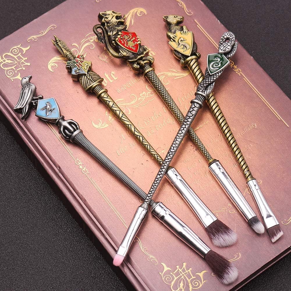 Harry Makeup Brushes Set Gifts Comb Mirror with Gift Box Makeup Brushes Set for Women Potter Magic Eye Shadow Eyeliner Blending Lip Brush