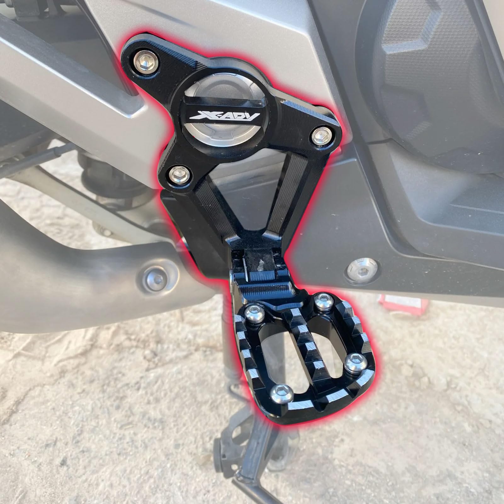 Poggiapiedi posteriore poggiapiedi posteriore Replacement for X ADV750 X-ADV 750 XADV 750 2017 2018 2019 2020 pedane moto pedane pedane passeggero (Nero)