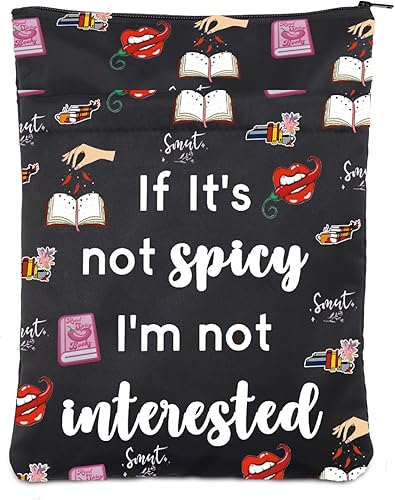 LQRI Libro de regalo picante, funda para libro de regalo picante, regalo con texto en inglés "If It's Not Spicy I'm Not Interested Spicy Reader Book