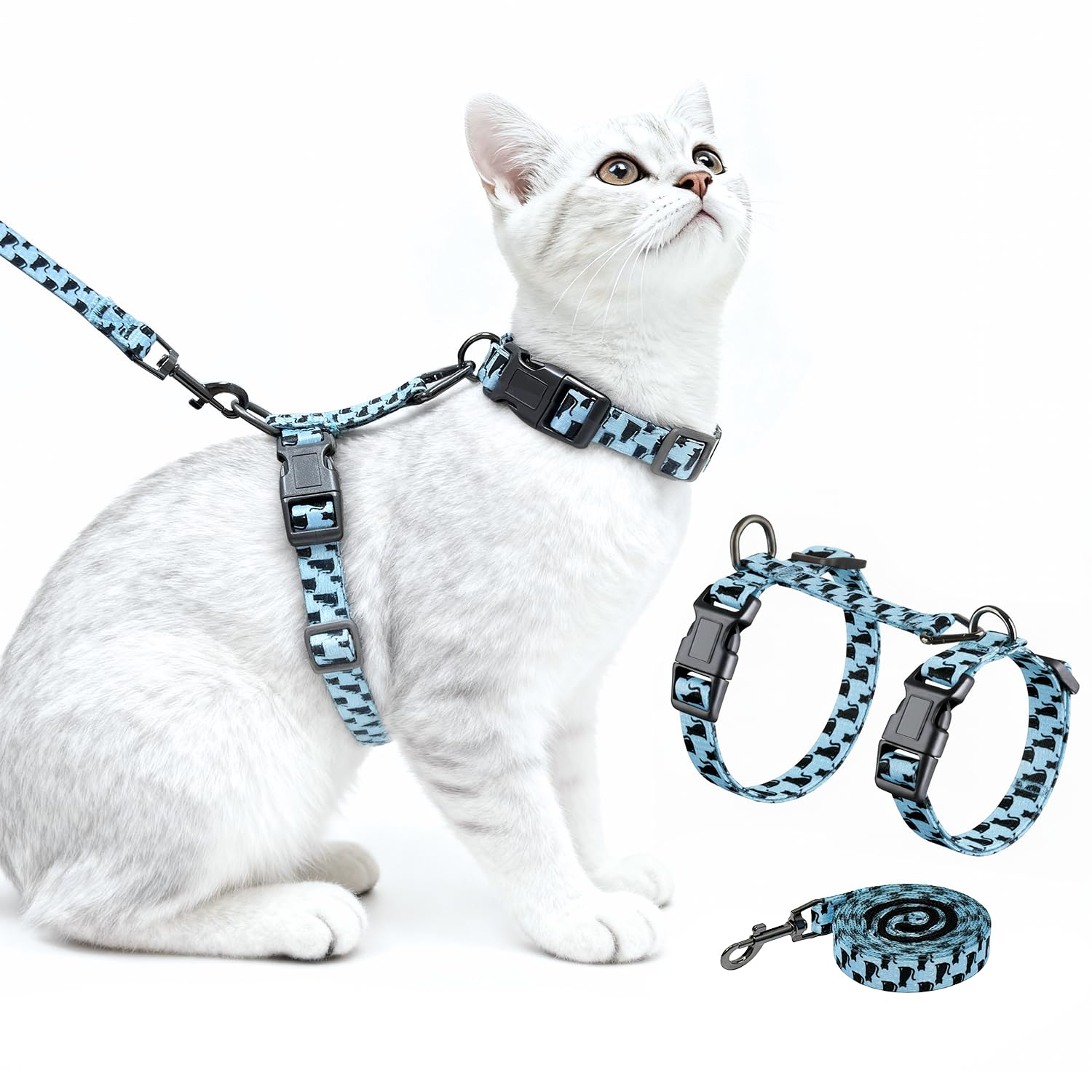 Pet Supplies : Halypet Cat Harness and Leash Set, Escape Proof 3