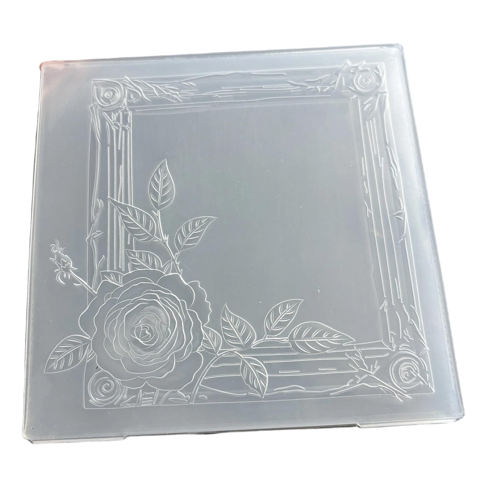 NRVTRE Paper Craft Embossing Folder, Raised Floral Texture Template for Card Making Scrapbook and Journal Pages Texture Folder Craft Mold Emboss Template