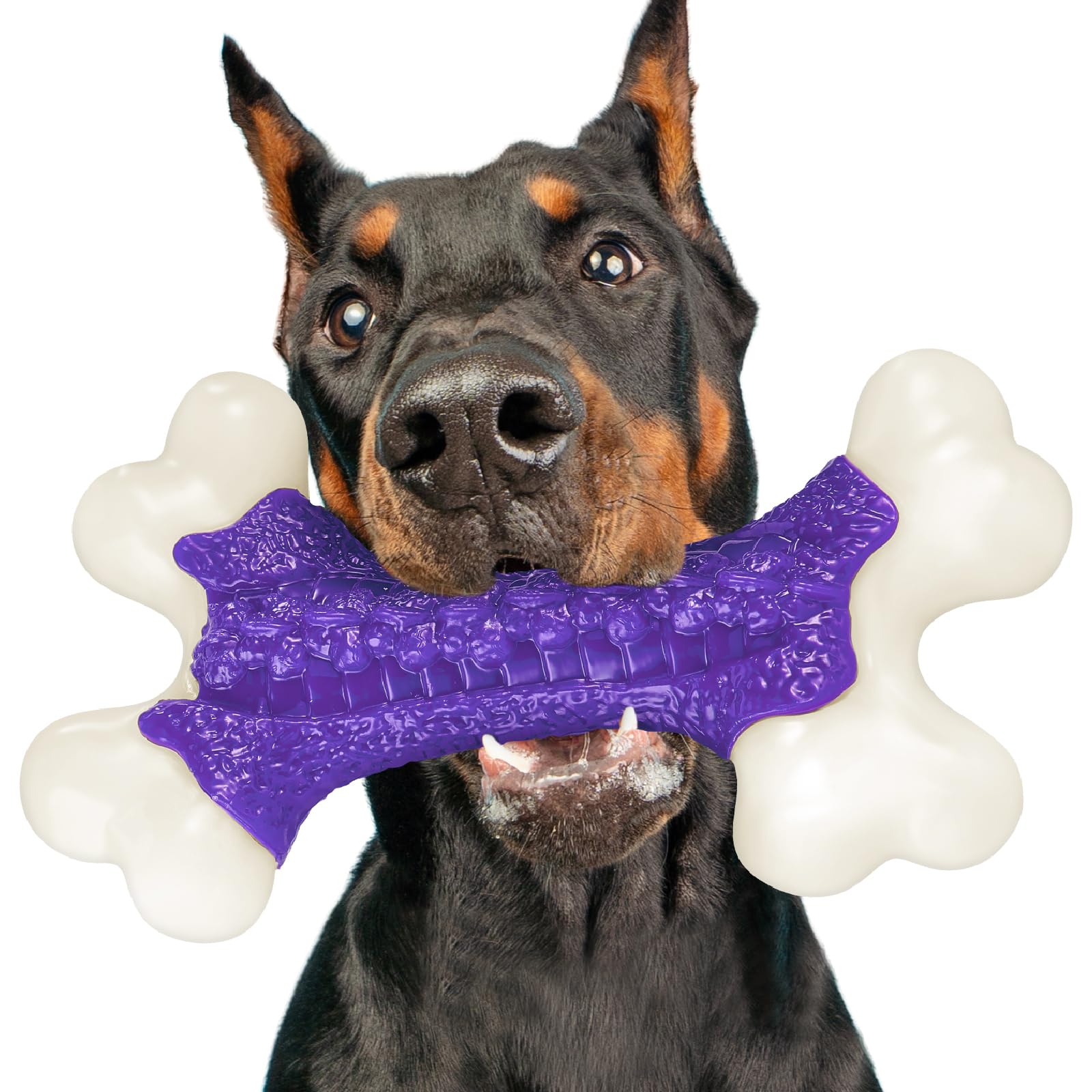 Kseroo Tough Dog Chew Toys for Aggressive Chewers Large Medium Breed Bone Toy Dog