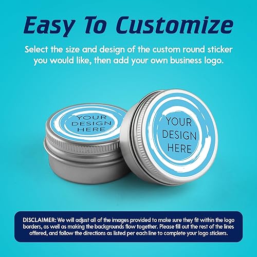 Vista 632 de DayStar Custom Signs & Design - 100 adhesivos de vinilo personalizables, con texto, imagen, diseño y logotipo; adhesivos para logotipo de embalaje