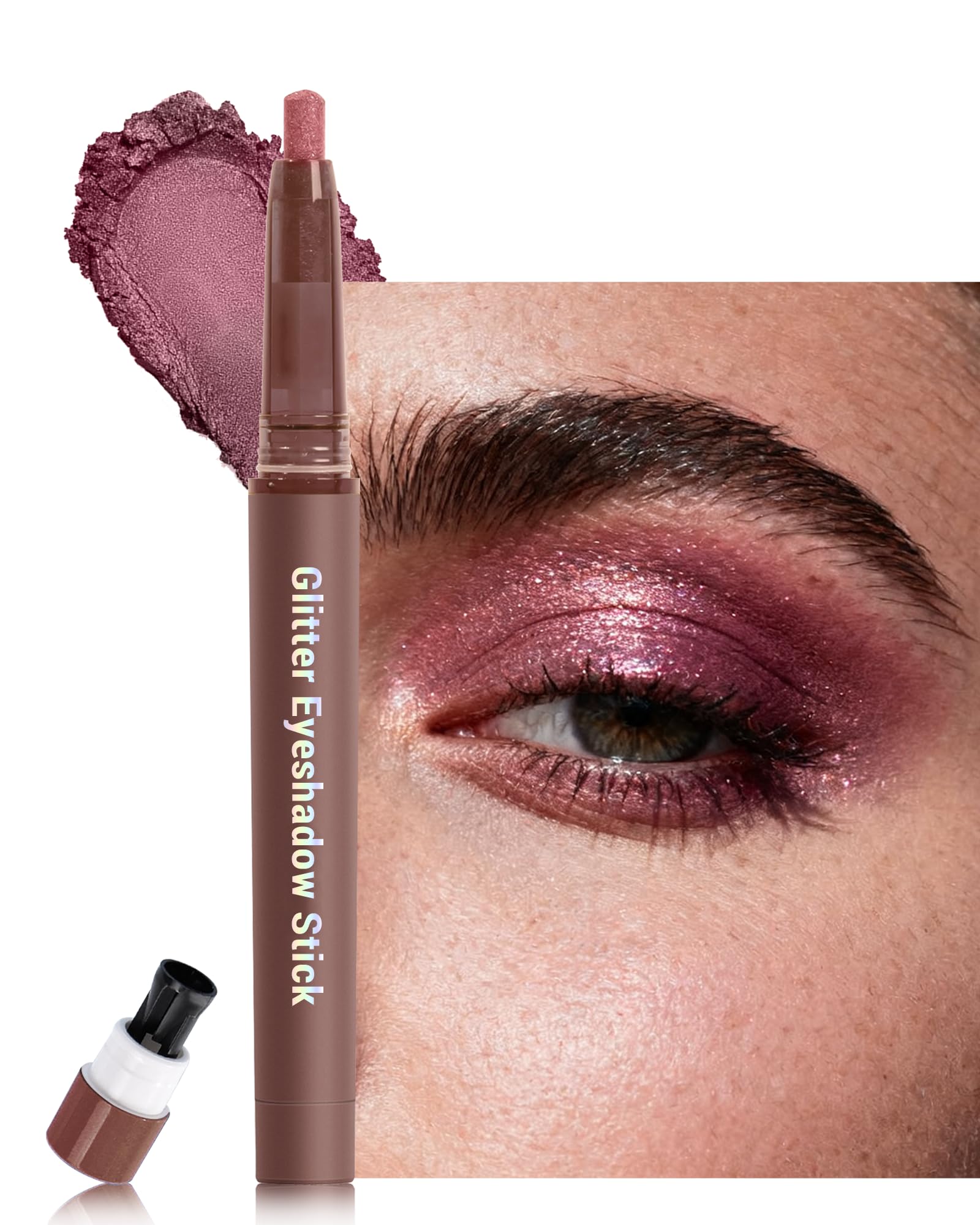 Burgundy Eyeshadow with Sharpener,Waterproof Eye Makeup for Mature Women-01 01# Burgundy
