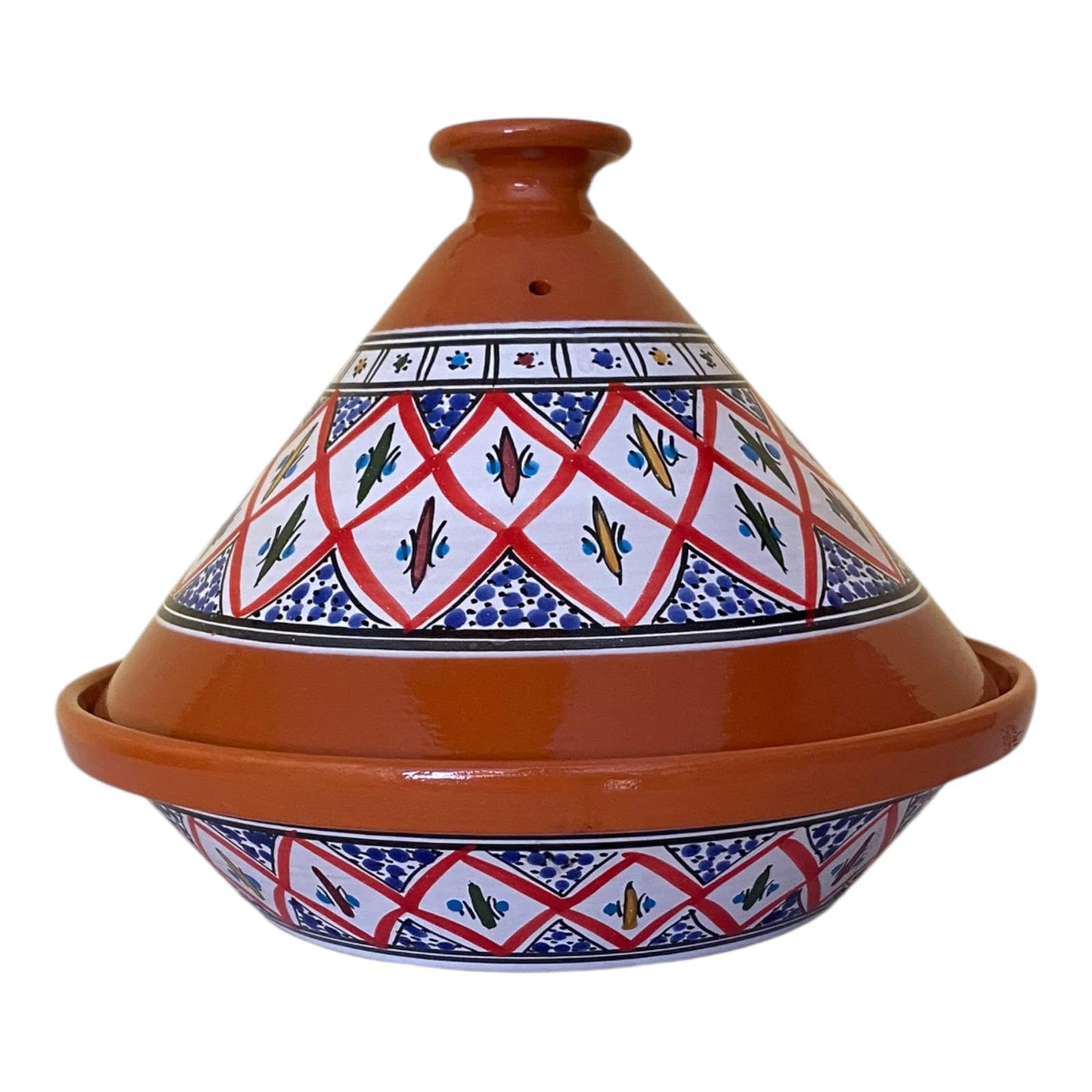 Tajine du Maroc avec livre de recettes de cuisine nord-africaine, pot en argile pour la