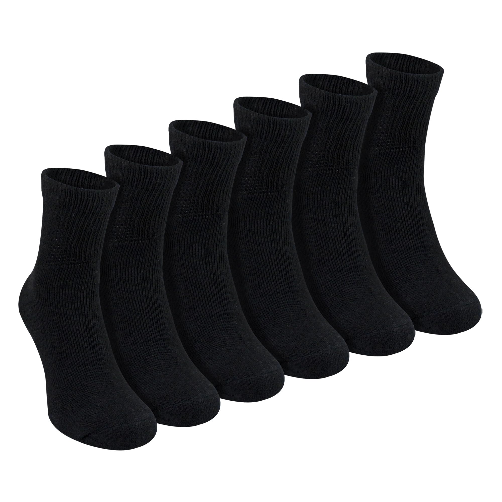 Sock Snob Men's Ankle Diabetic Socks 6-11 Black Cotton Rich