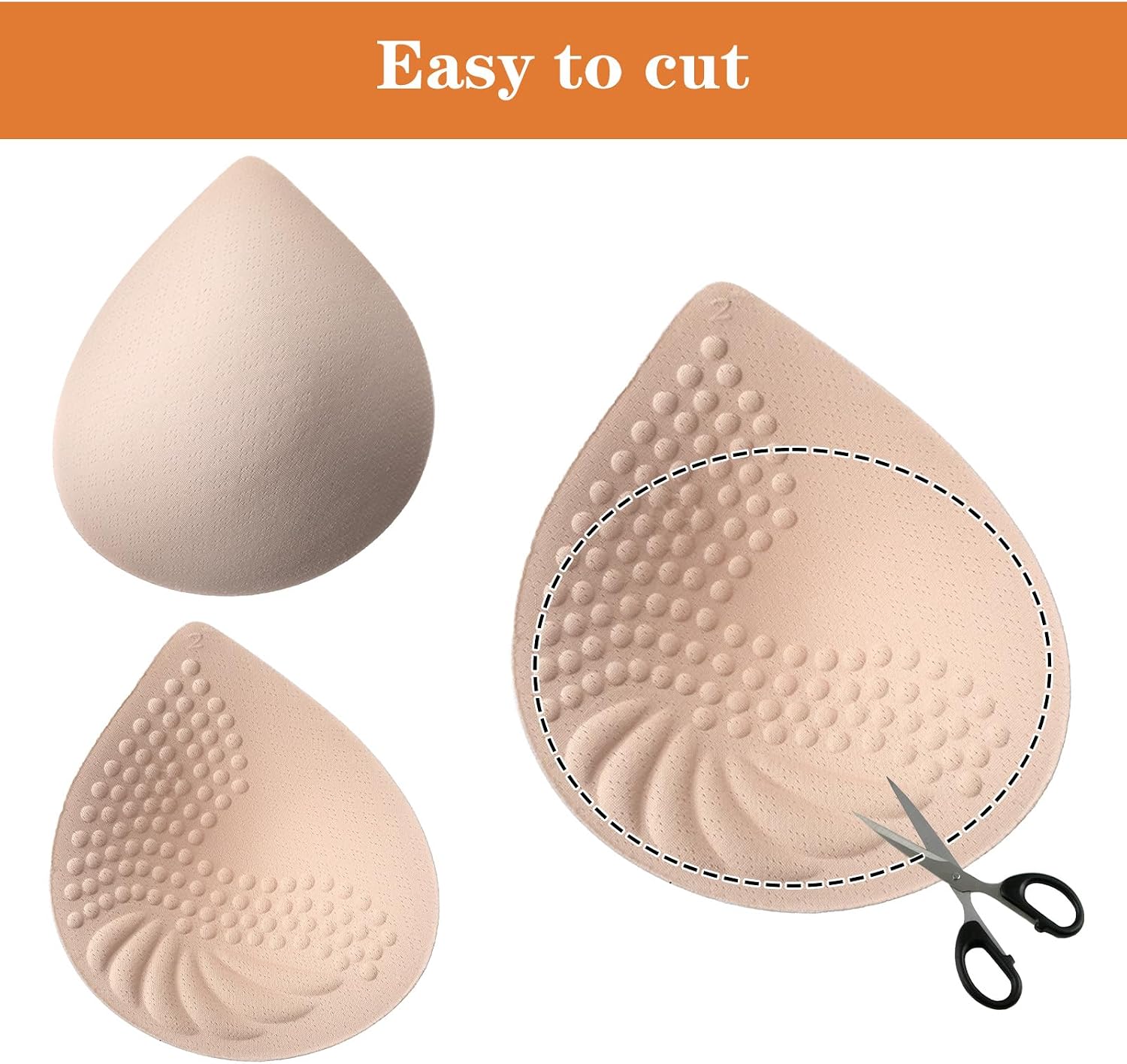3 Pairs Bra Pads Inserts, Soft Bras Inserts Removable Bra Cups Insert Push Up Breast Pads for Women Sports Cups Swimsuit Bikini Tops BC Cup