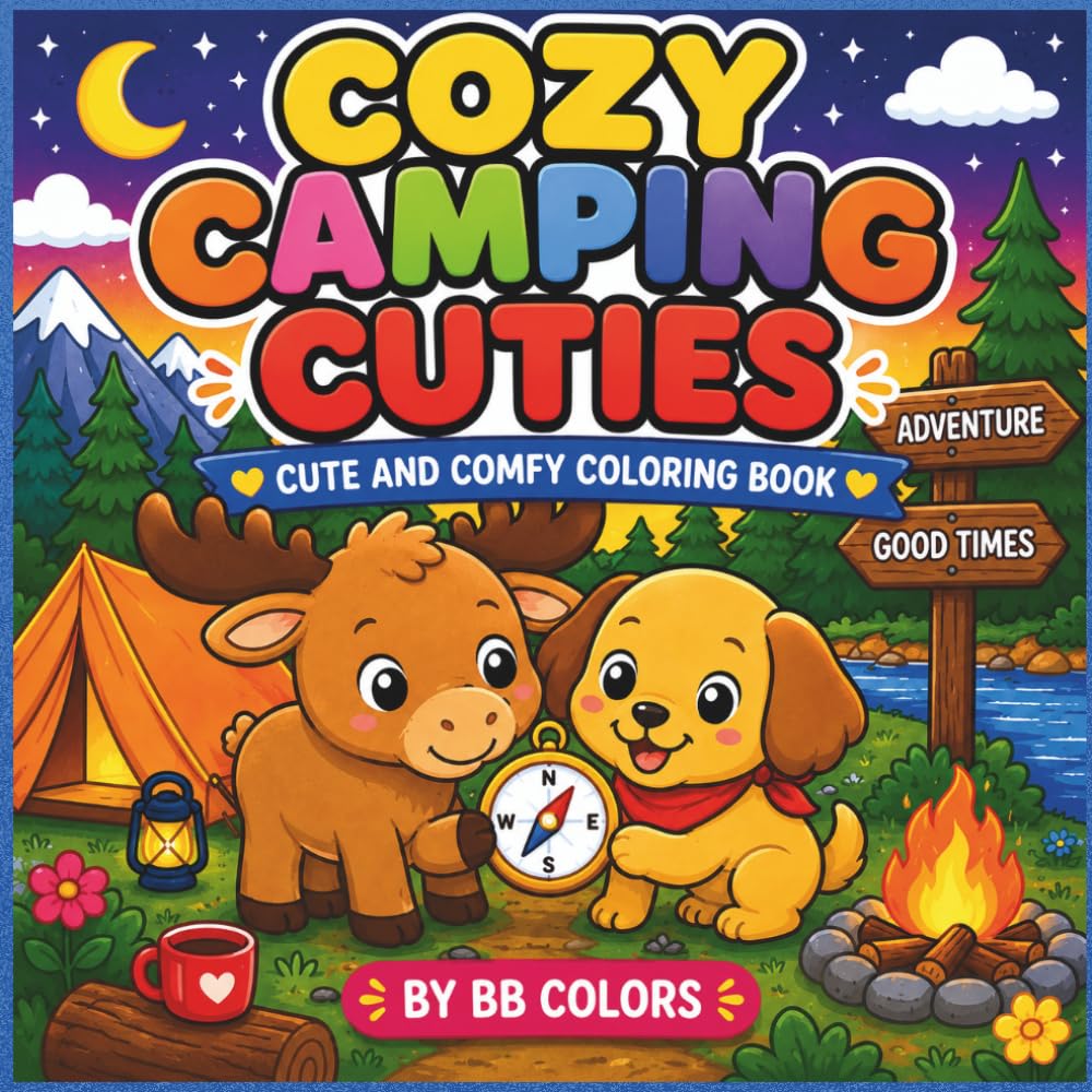 COZY CAMPING CUTIES: CUTE AND COMFY COLORING BOOK