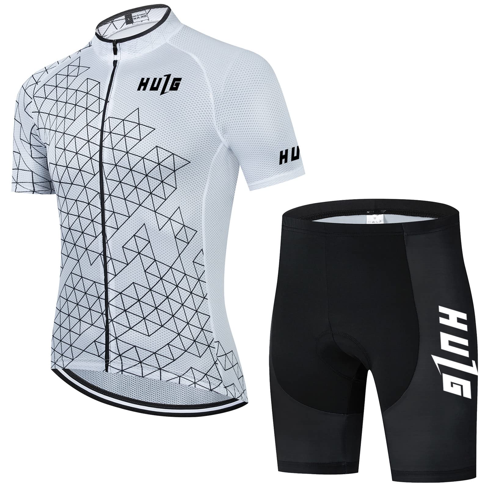 Conjunto De Ropa Ciclismo para Verano, Maillot Ciclismo Mangas Cortas Y Acolchado De 9D Gel Culotte Bicicleta para MTB