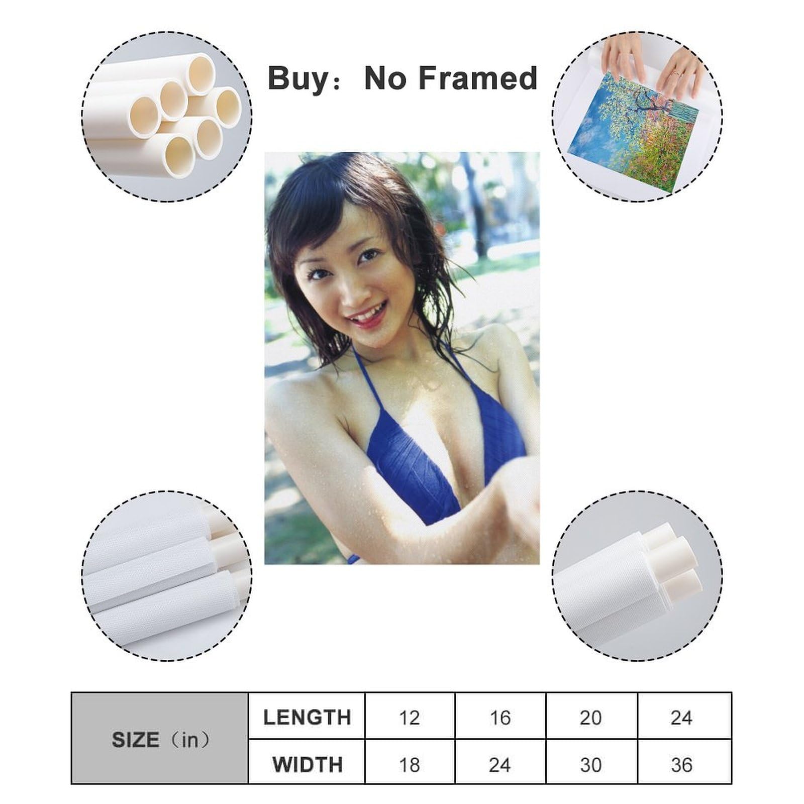 Amazon.co.jp: 小松彩夏写真フォトポスター79 キャンバスアート