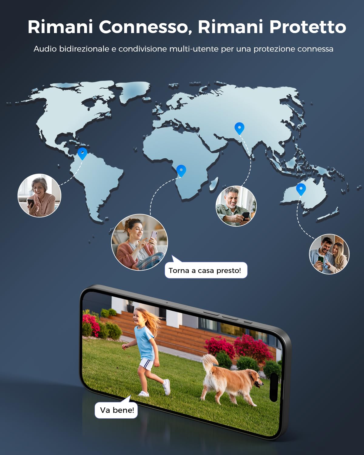 Ctronics 4K [10X Zoom Ibrido] Telecamera Wi-Fi Esterno Metallo | Auto Zoom-Tracking,Doppio Obiettivo,Videocamera Persone/Veicoli/Animal,Visione Notturna Colori, PC/FTP/NAS,Cloud/TF