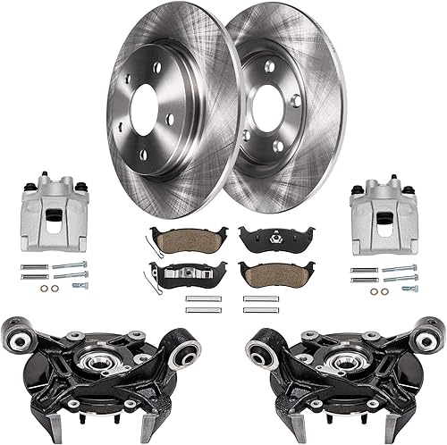 Miniatura 96 de Detroit Axle - Kit de freno trasero para Chevy GMC Suburban Silverado Sierra Yukon XL 1500 Tahoe Escalade 2007-2013 Rotores de freno de disco de