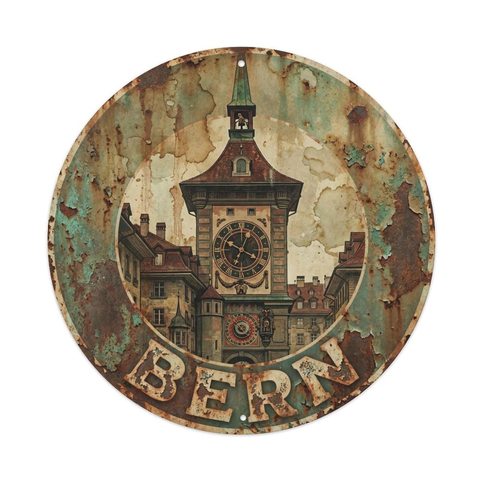 Galvaxio Style Vintage Travel Switzerland Bern Metal Tin Sign