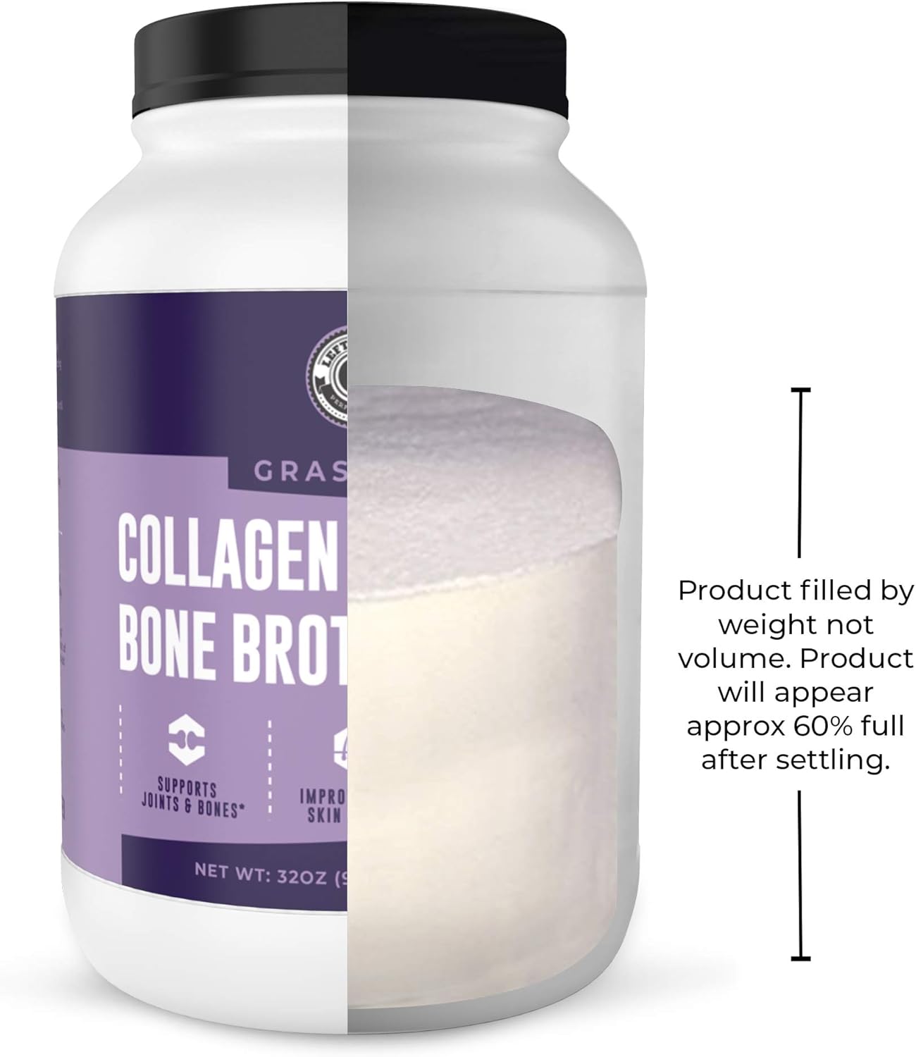 Left Coast Performance Collagen Bone Broth Powder 2lb, Bone Broth with Grass Fed Collagen Peptides. Unflavoured, Grass Fed, Hydrolyzed Beef, Zero Carb, Dairy Free Protein Powder. 64 Servings - Image 4