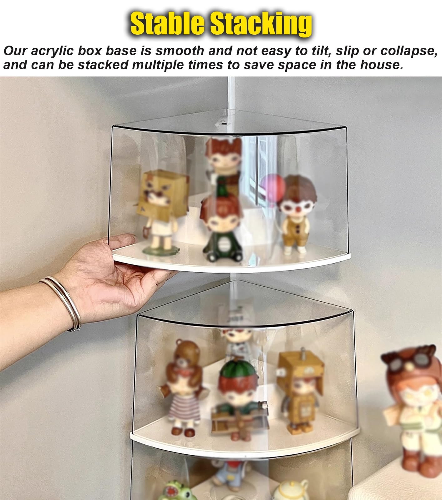 Amazon.co.jp: アクリルボックス 2段コーナーアクリルフィギュア